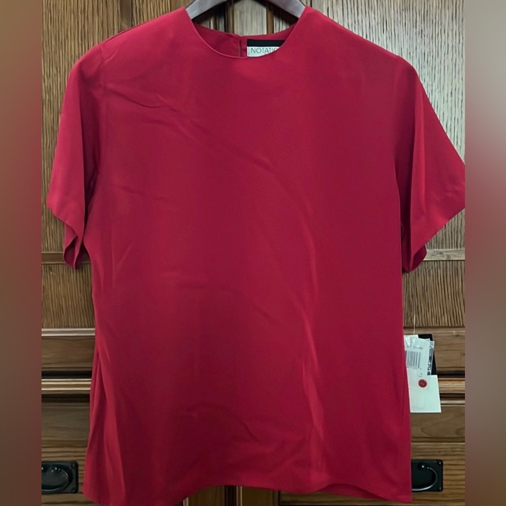 NWT Notations Petite Round Neck Shell Layer Vintage 90s Professional Workwear